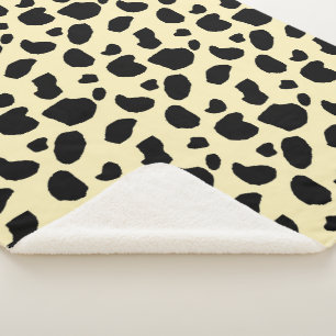 Cow Animal Skin Colour Pattern Design  Sherpa Blanket