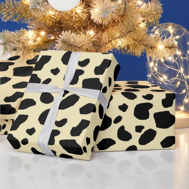 Cow Animal Skin Colour Pattern Design  Wrapping Paper (Holidays)