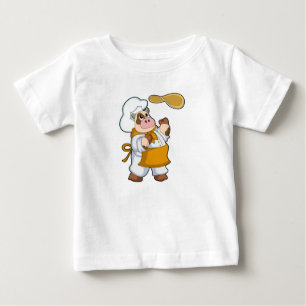 Cow as Cook with Dough Baby T-Shirt