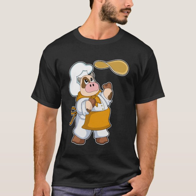 Cow as Cook with Dough T-Shirt (Front)