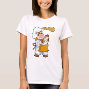 Cow as Cook with Dough T-Shirt