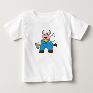 Cow as Craftsman with Hammer Baby T-Shirt
