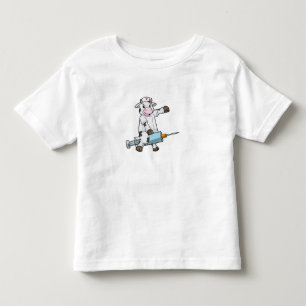 Cow as Nurse with Heart & Syringe Toddler T-Shirt