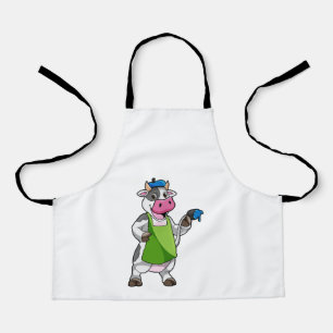 Cow as Painter with Paint & Apron