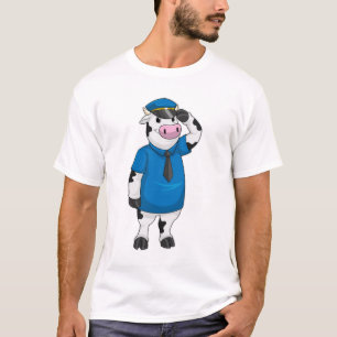 Cow as Police officer with Police hat T-Shirt