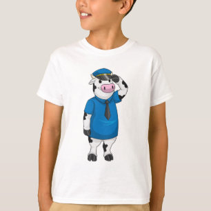 Cow as Police officer with Police hat T-Shirt