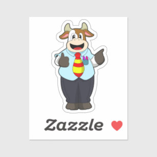 Cow as Teacher with Tie