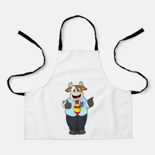 Cow as Teacher with Tie Apron