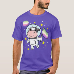 Cow Astronaut Genderfae Pride T-Shirt