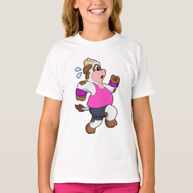 Cow at Running T-Shirt (Front)