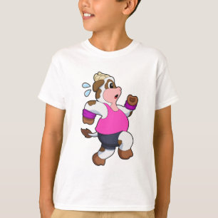 Cow at Running T-Shirt