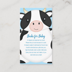 Cow Baby Shower Farm  Enclosure Card