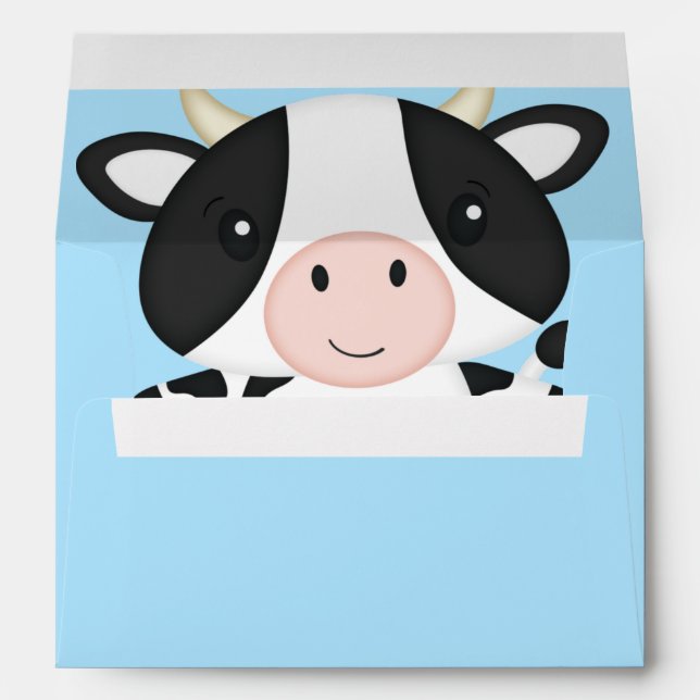 Cow Baby Shower Farm  Envelope (Back (Bottom))