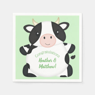 Cow Baby Shower Farm Napkin