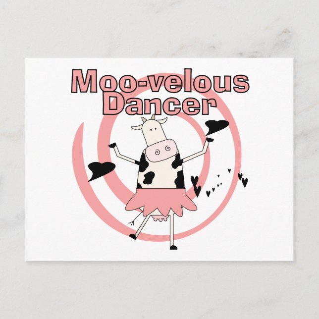 Cow Ballerina Tshirts and Gifts Postcard (Front)
