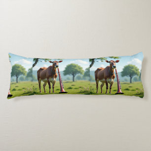 Cow & Bassoon Pasture Body Pillow – Whimsical Farm
