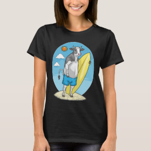 Cow Beach Surfboard Summer T-Shirt