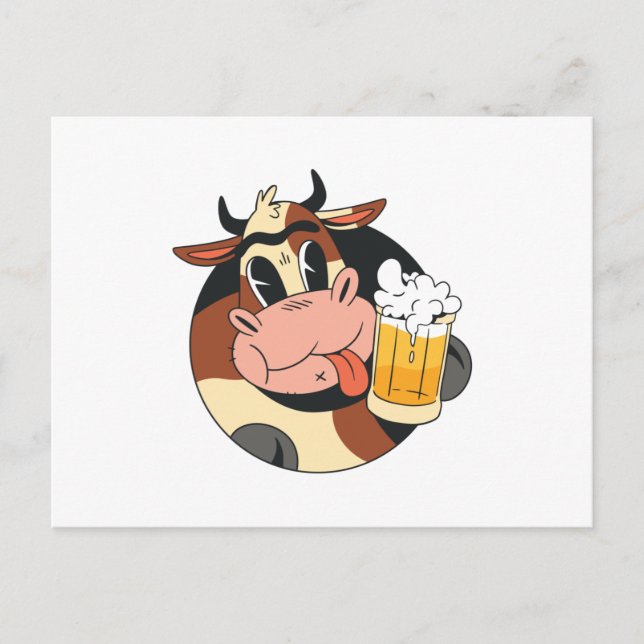 Cow beer postcard (Front)