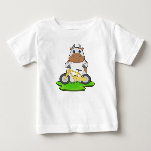 Cow Bicycle Baby T-Shirt (Front)
