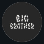Cow Big Brother Birthday Family Matching Fathers D Classic Round Sticker<br><div class="desc">Cow Big Brother Birthday Family Matching Fathers Day Boy</div>