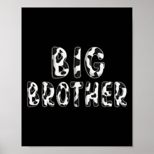 Cow Big Brother Birthday Family Matching Fathers D Poster