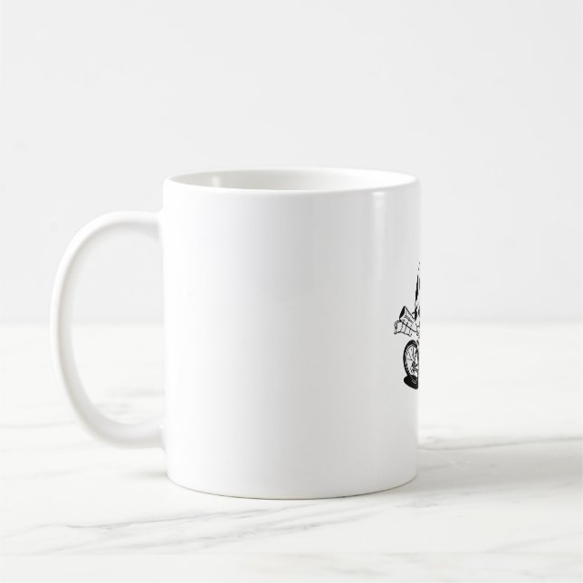 Cow Bikepacking Classic T-Shirt Coffee Mug (Left)