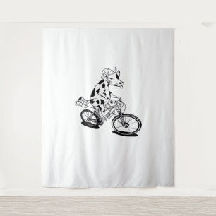 Cow Bikepacking Classic T-Shirt Tapestry