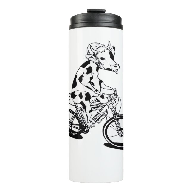 Cow Bikepacking Classic T-Shirt Thermal Tumbler (Front)