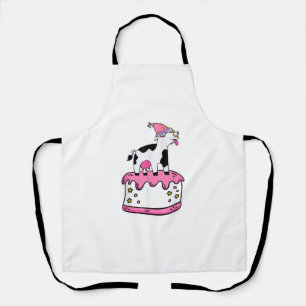 Cow Birthday Cake Party Cattleman Farmer Bday Them Apron