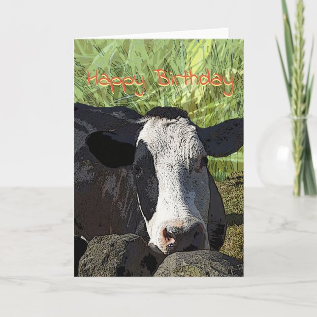 Cow Birthday card (Front)