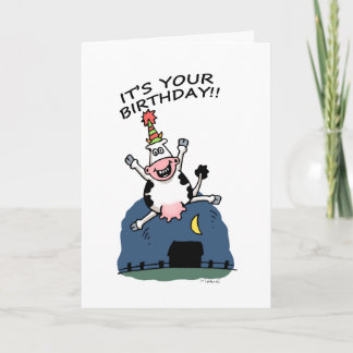Cow Birthday Card