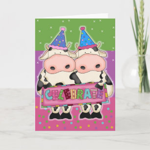 Cow Birthday Cards and Postage Stamps