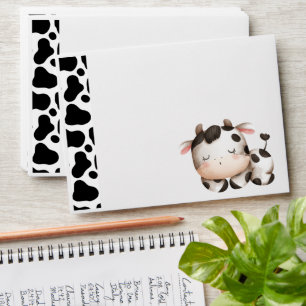 cow birthday cow print envelope