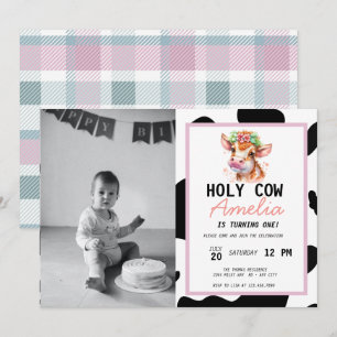 Cow Birthday Invitation
