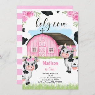 Cow Birthday Invitation