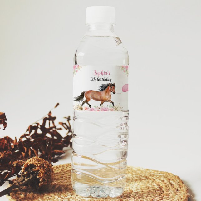 Cow Birthday Party Water Bottle Label (Creator Uploaded)