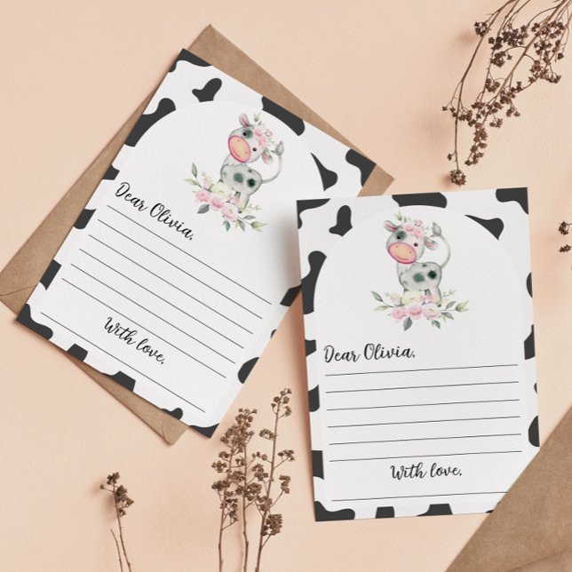 Cow Birthday Time Capsule Note Message Card (Creator Uploaded)