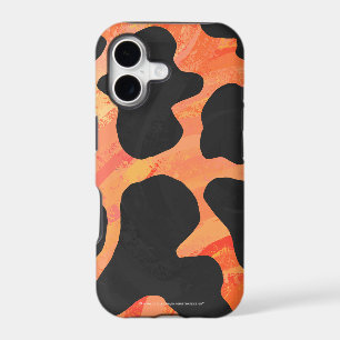 Cow Black and Orange Print