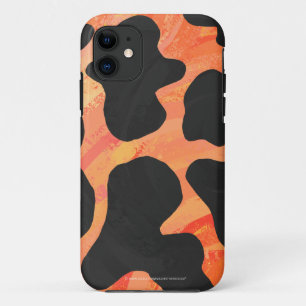 Cow Black and Orange Print iPhone 11 Case
