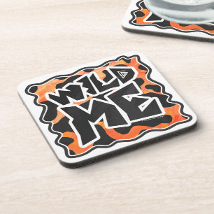 Cow Black and Orange Wild Me Coaster