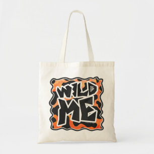 Cow Black and Orange Wild Me Tote Bag