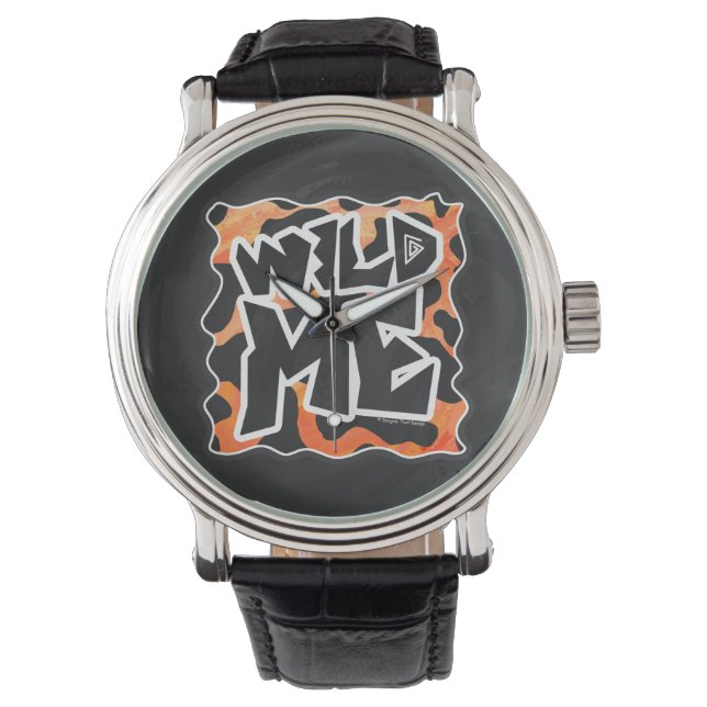 Cow Black and Orange Wild Me Watch (Front)