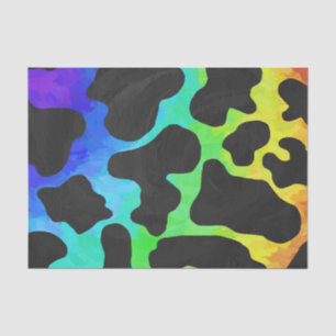 Cow Black and Rainbow Stuff Tissue Paper