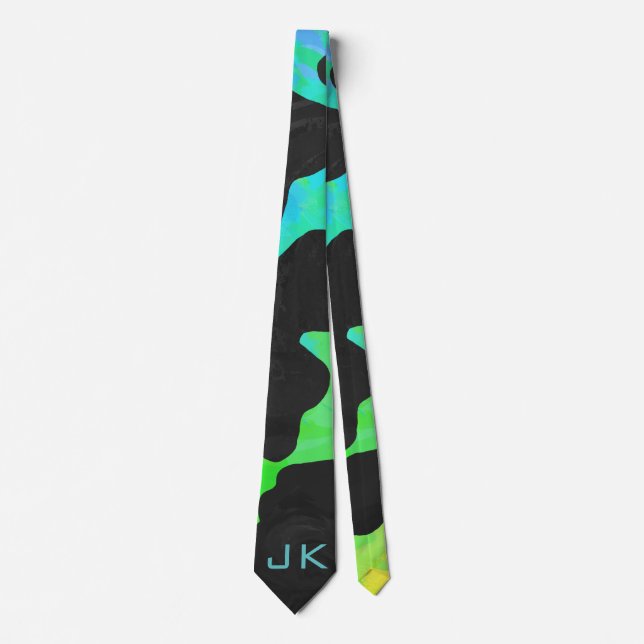 Cow Black and Rainbow Tie (Front)