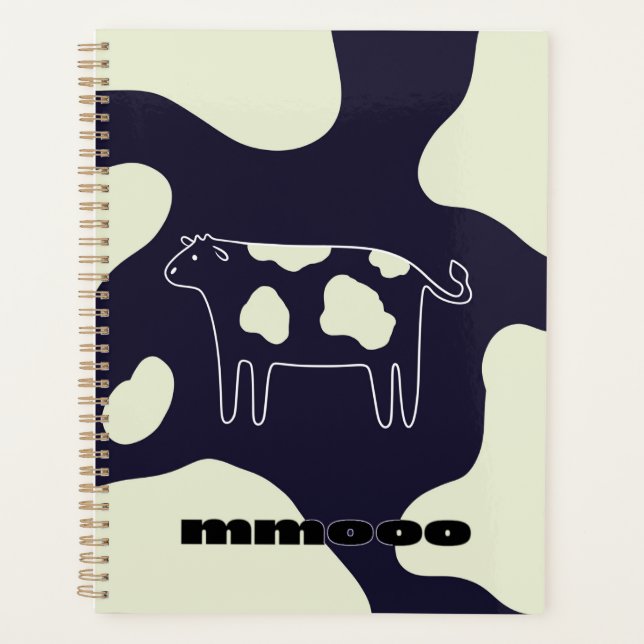 Cow black and whie planner (Front)