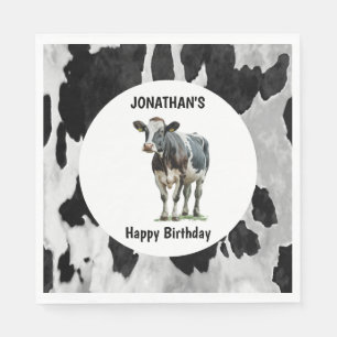 Cow Black and white Napkin