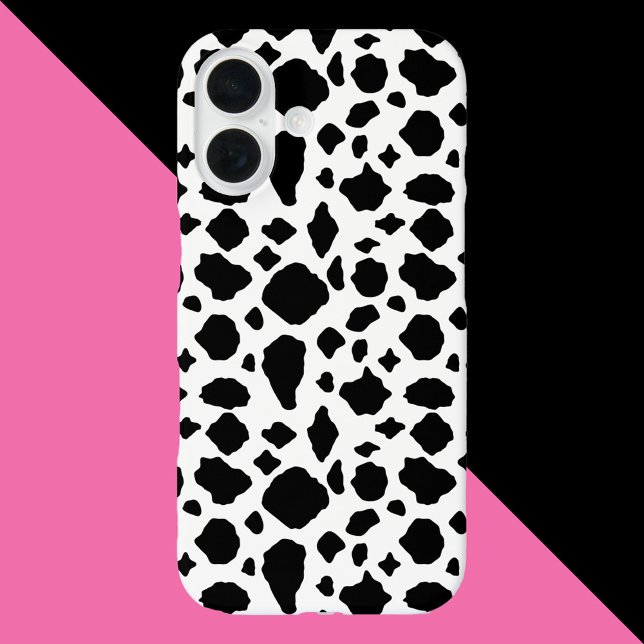 Cow Black and White Pattern Case-Mate iPhone Case (A phone case with a black and white cow pattern)