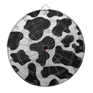 Cow Black and White Print Dartboard