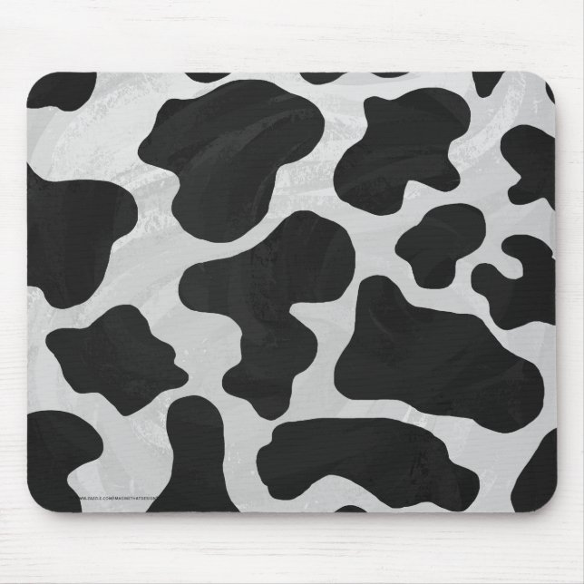 Cow Black and White Print Mouse Mat (Front)