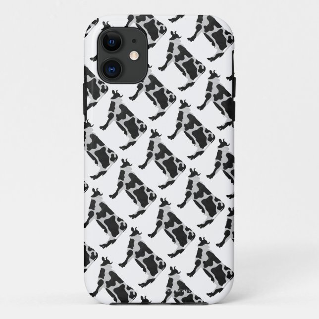 Cow Black and White Silhouette Case-Mate iPhone Case (Back)
